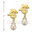 ES 031 Gold Layered Pearl Stud Earrings